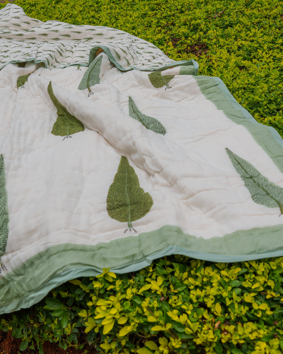 Ajmer Hand Block Printed Hand Quilted Cotton Quilt / Razai