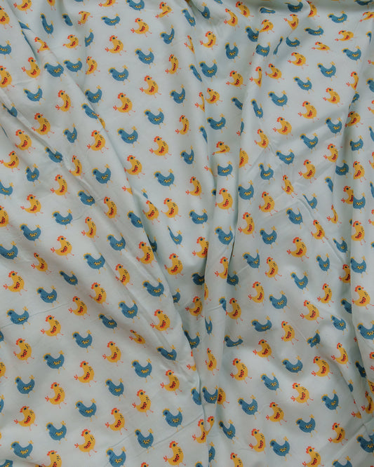 Blue Chicken Hand Block Printed Kids Dohar
