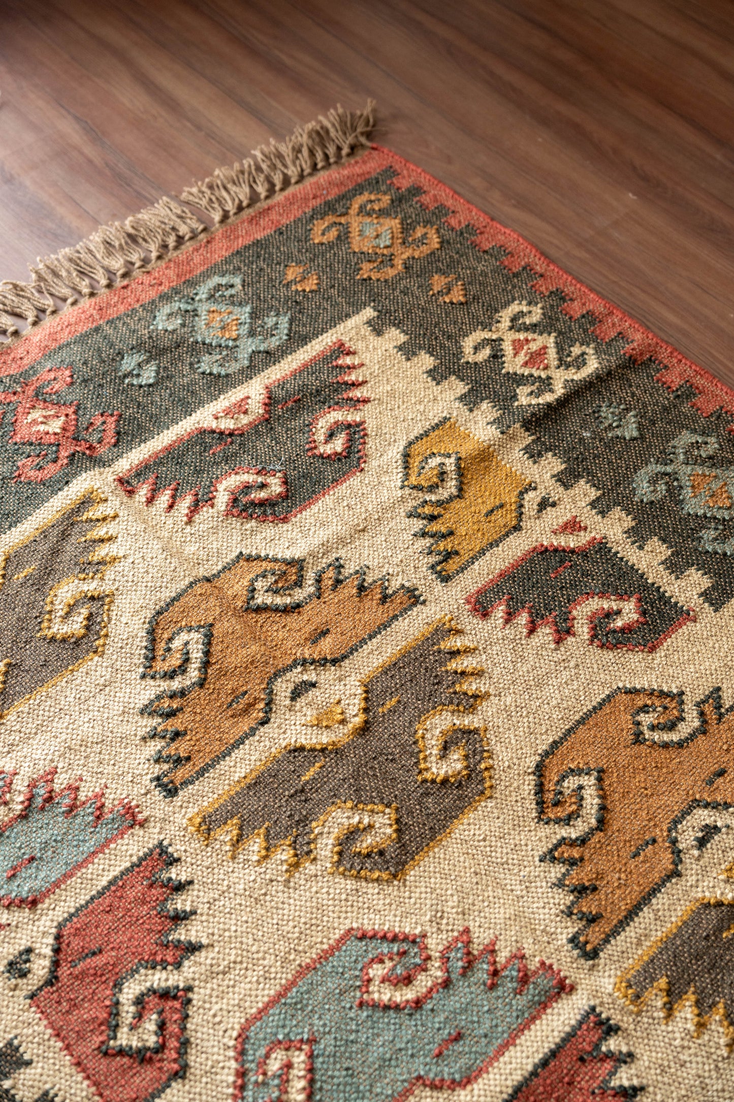 Hand woven rug