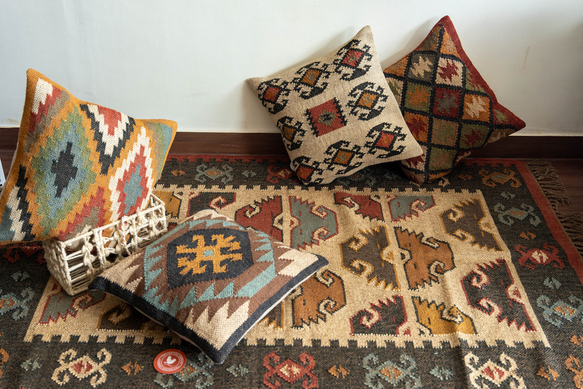 Handwoven Dhurrie Rug - The Turkish Weave