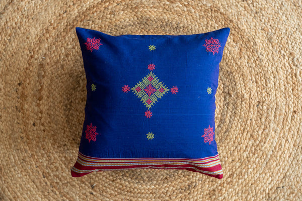 Kasuti green Cushion Cover