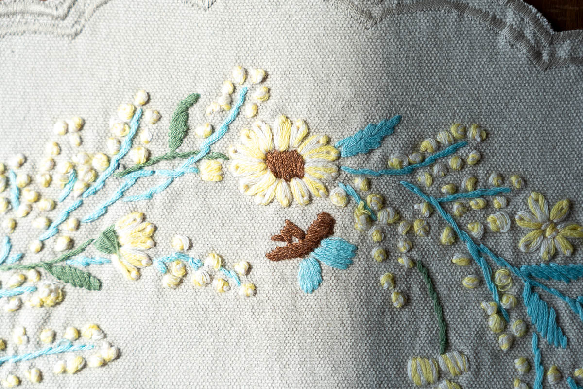 Hand Embroidered Cotton Doilies