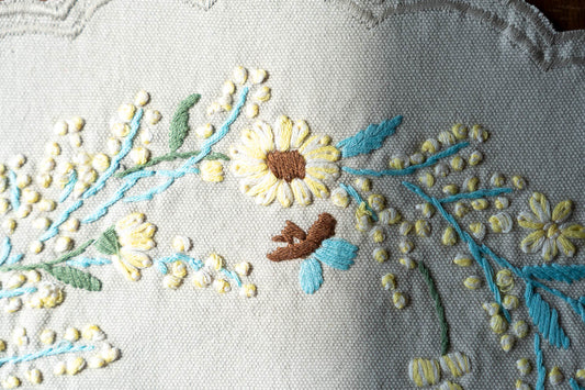 Hand Embroidered Cotton Doilies