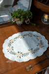 Hand Embroidered Cotton Doilies