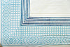 Blue Border Hand Block Printed 300TC Percale Cotton Bedsheet