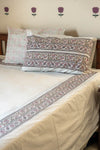 Rani Pink Border Bedsheet 300 TC Percale Cotton Bedsheet