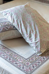 Rani Pink Border Bedsheet 300 TC Percale Cotton Bedsheet