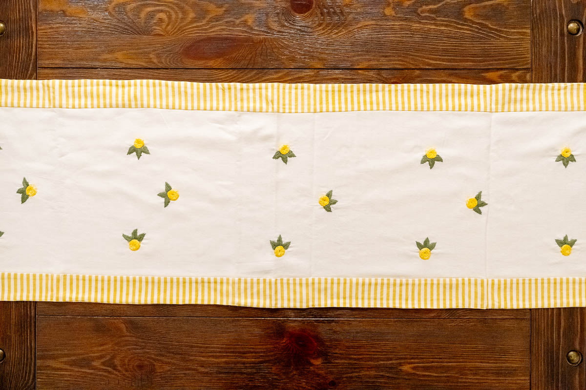 Amalfi Hand Embroidered Table Runner