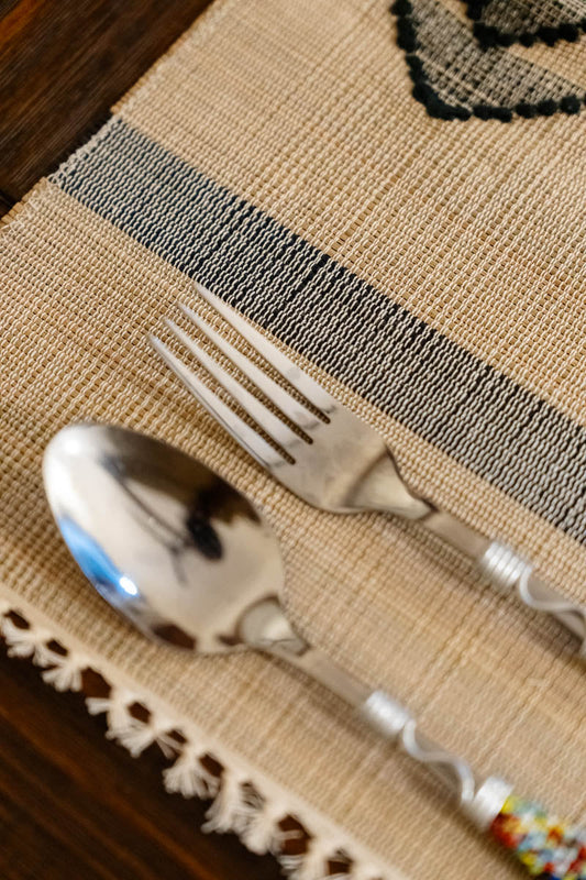 Bengal Jamdani Madhur Katte Table Runner & Table Mats
