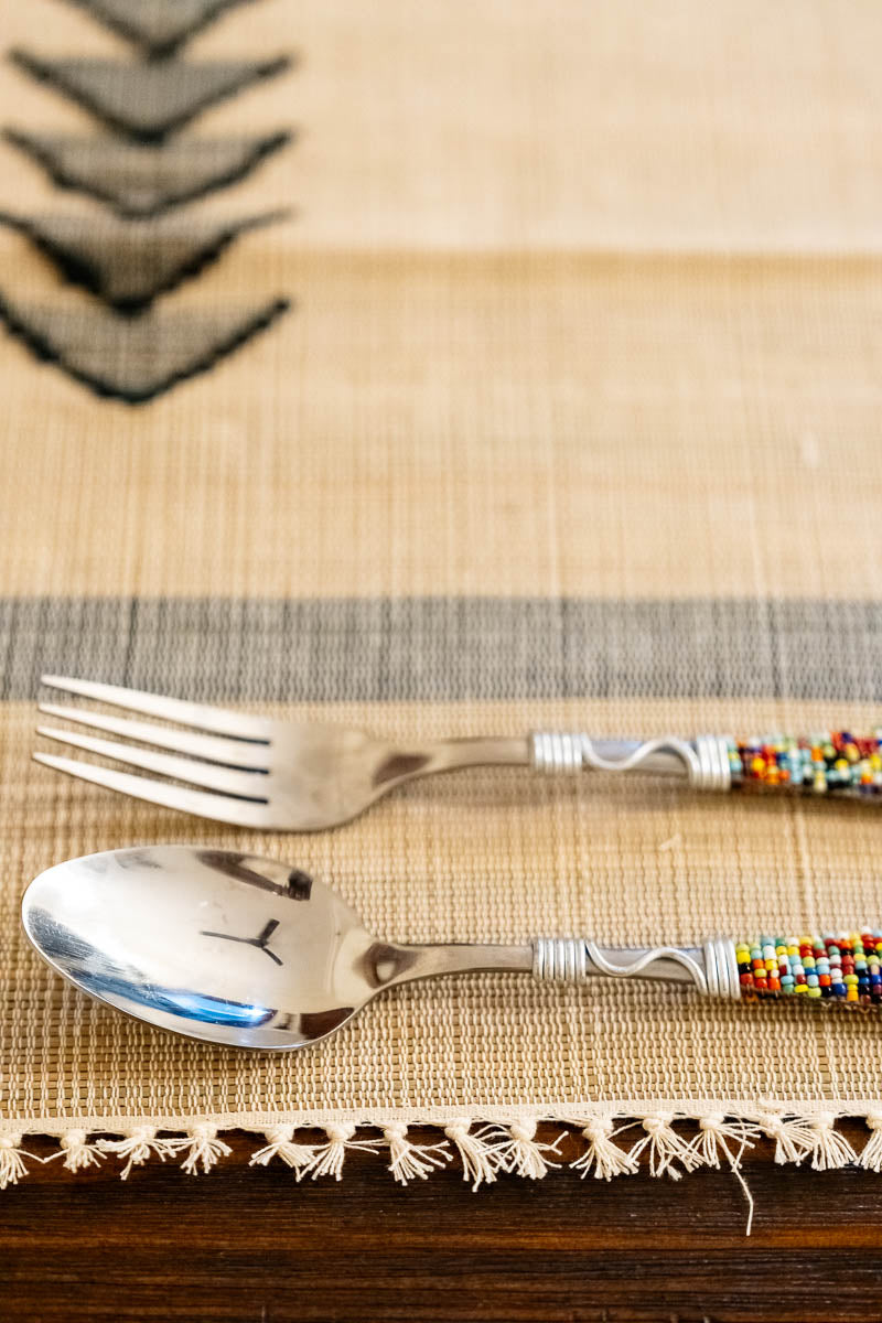 Bengal Jamdani Madhur Katte Table Runner & Table Mats