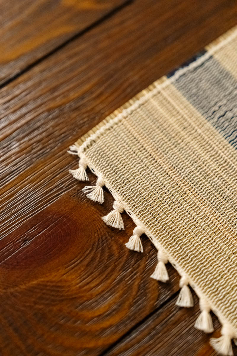 Bengal Jamdani Madhur Katte Table Runner & Table Mats