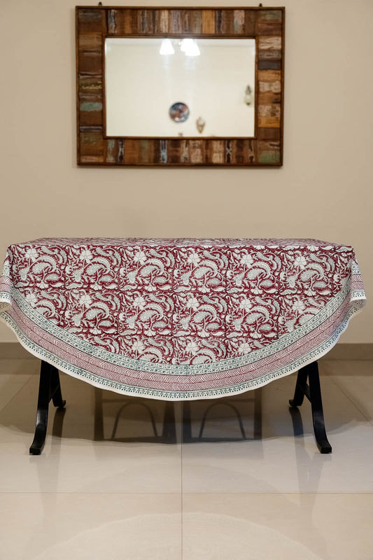 Maroon Round Dining Linen