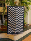 Handwoven Dhurrie Rug - Black and White
