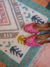Handwoven Dhurrie Rug - The Bubblegum weave