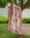Jaipur Hand Block Printed Hand Quilted Cotton Quilt / Razai