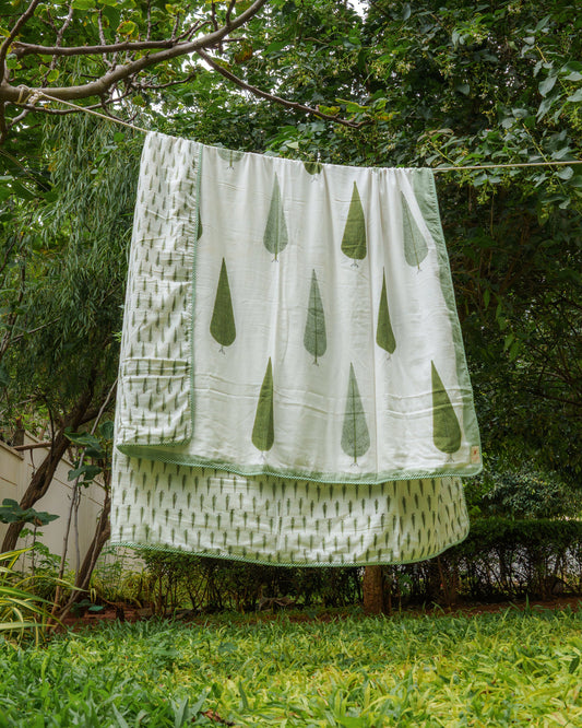 Ajmer Hand Block Printed Mulmul Cotton Reversible Dohar