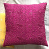 Rani Pink Silk Chikankari Cushion Cover-Hand Embroidered
