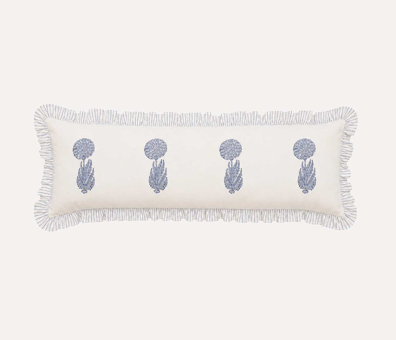 Gagan Hand Block Printed Lumbar Sham Cushion Cover