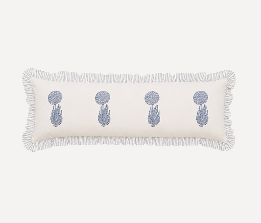 Gagan Hand Block Printed Lumbar Sham Cushion Cover