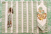 striped mats in canvas cotton with matching napkins