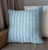 Sky Blue Silk Chikankari Cushion Cover-Hand Embroidered