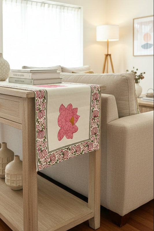 Kamal Hand Block Printed Table Runner