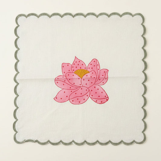 Kamal Hand Block Printed Cotton Table Napkins