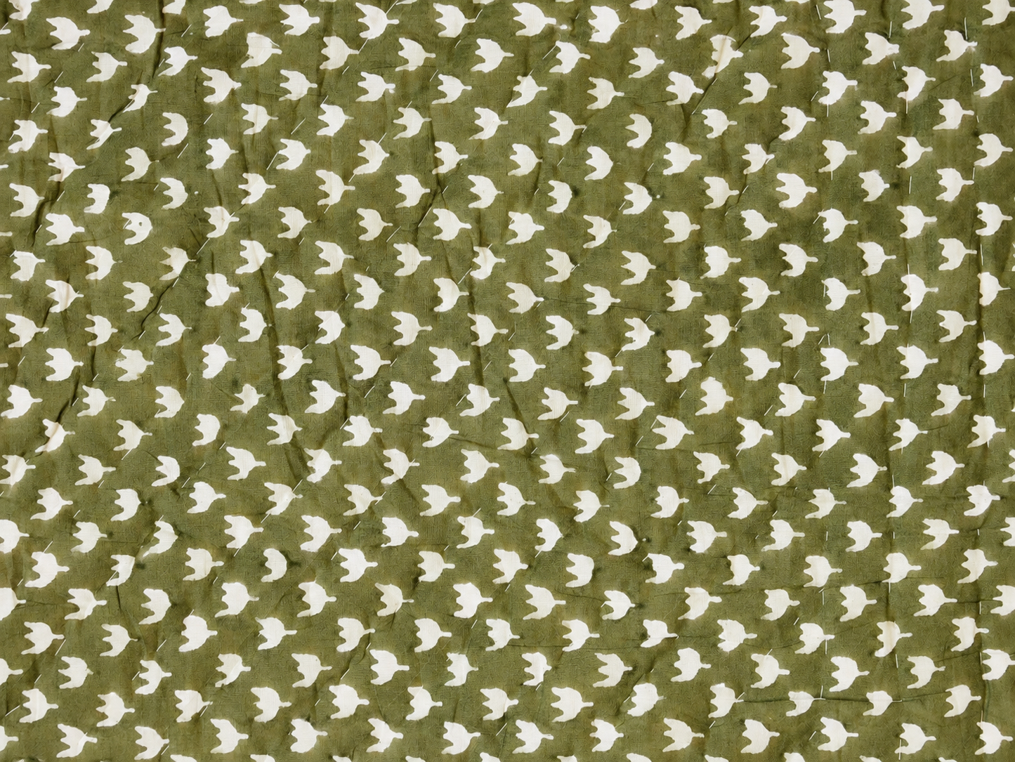 Kamal Hand Block Printed Hand Quilted Cotton Quilt / Razai