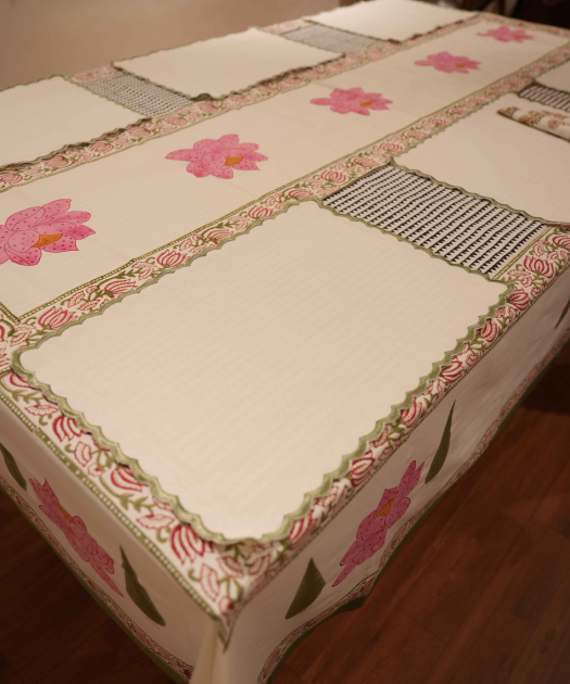 Kamal Hand Block Printed Table Runner