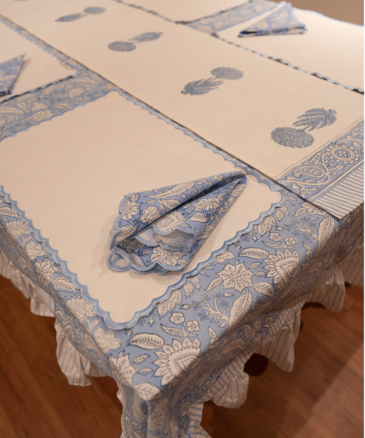 Gagan Hand Block Printed Table Runner