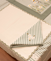 Stripe Hand Embroidered Cotton Table Napkins