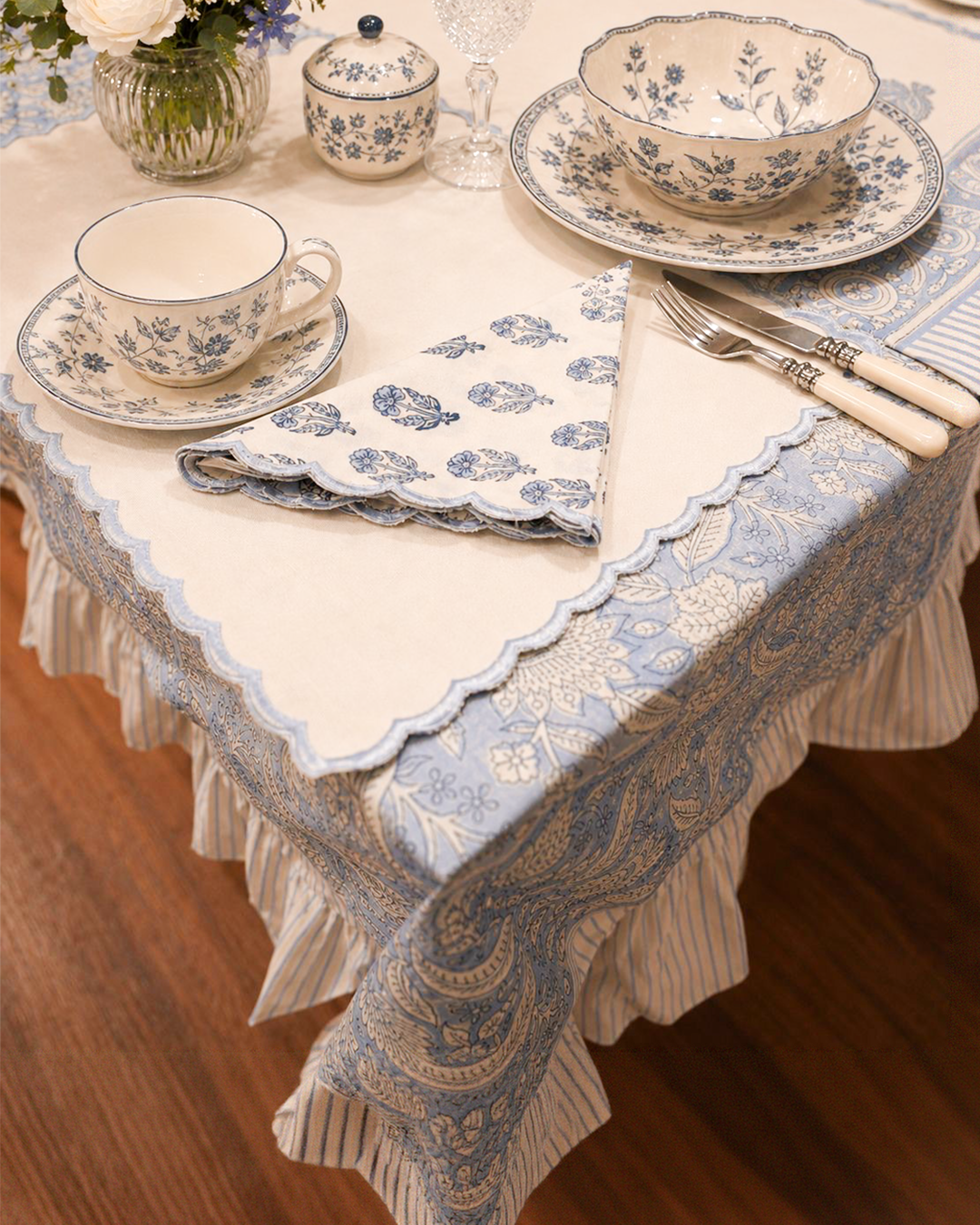 Gagan Handblock Printed Cotton Dining Table Cover