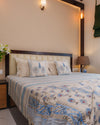 Sadabahar Hand Block Printed Jute Cotton Bedcover