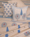 Sadabahar Hand Block Printed Jute Cotton Bedcover