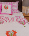 Jaipur Hand Block Printed Hand Quilted Cotton Quilt / Razai