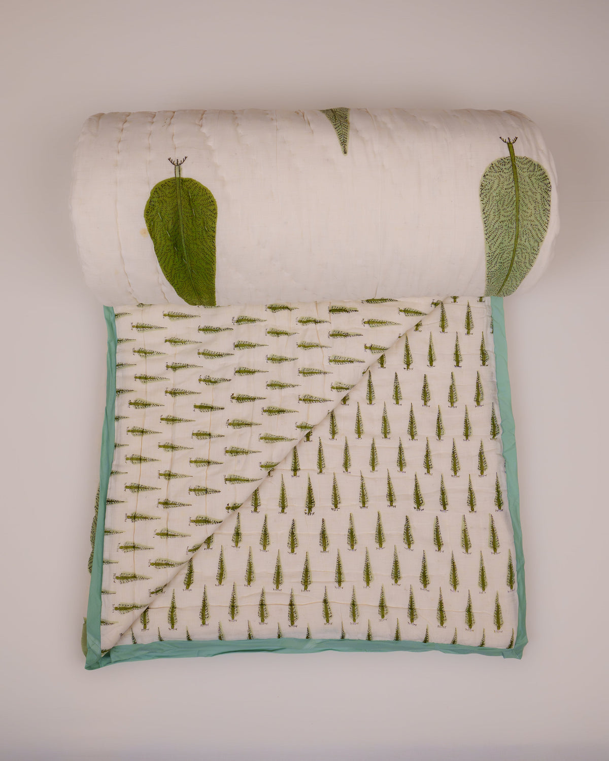 Ajmer Hand Block Printed Hand Quilted Cotton Quilt / Razai