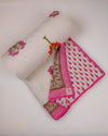 Jaipur Hand Block Printed Hand Quilted Cotton Quilt / Razai