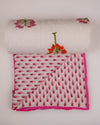 Jaipur Hand Block Printed Hand Quilted Cotton Quilt / Razai
