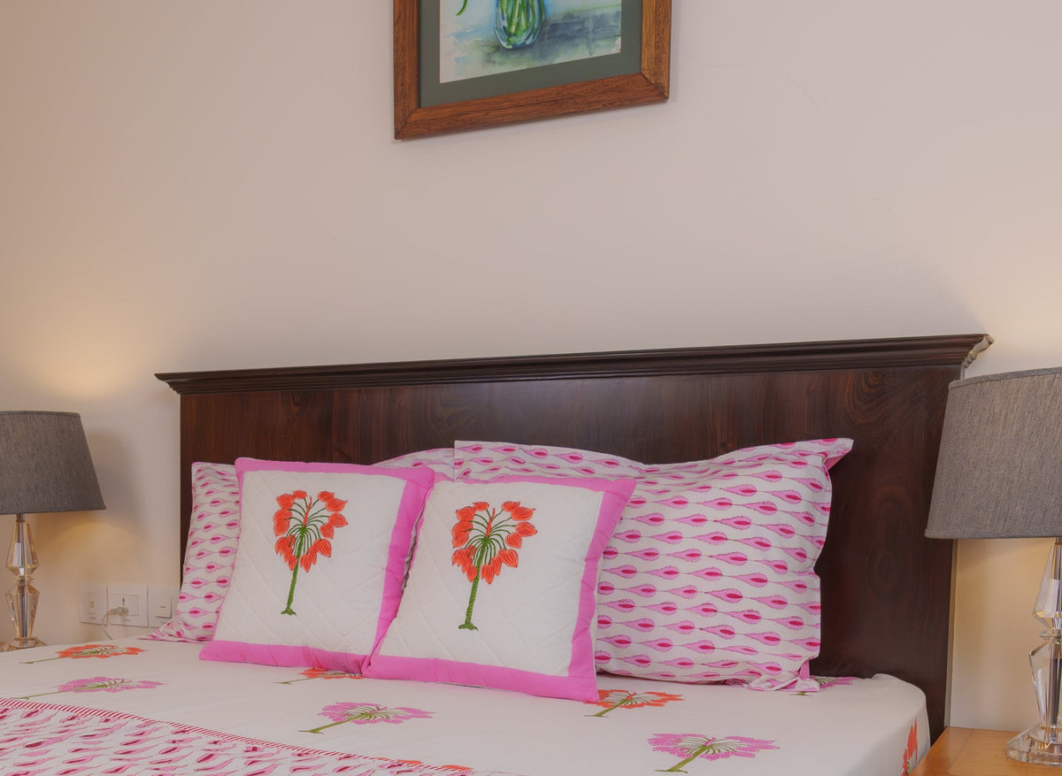 Jaipur Hand Block Printed 300TC Percale Cotton Bedsheet