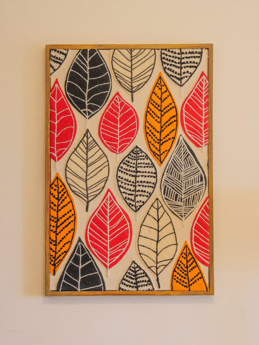 Wall Art / Hand Made Tapestry - Mosaic Leaves