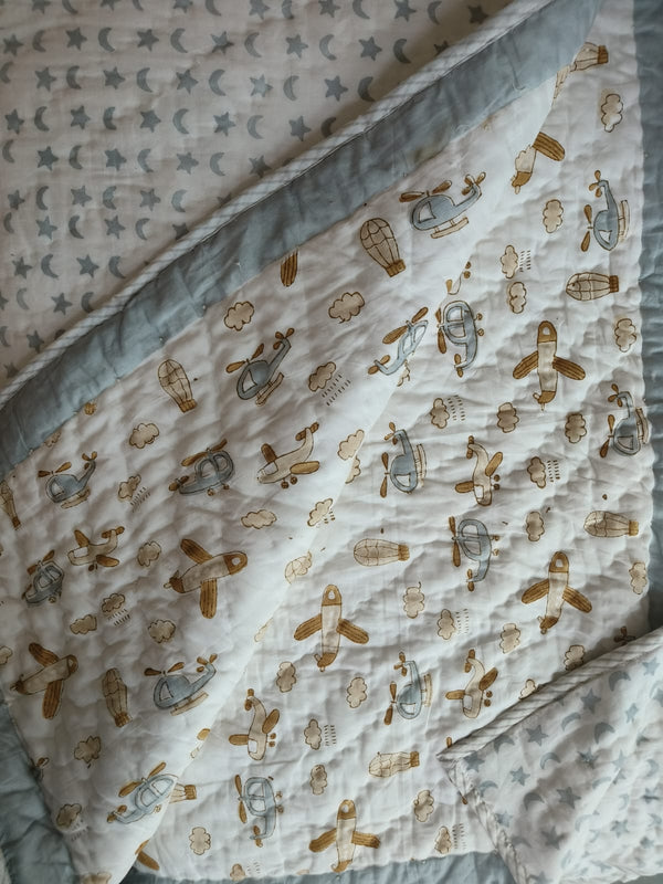 Blue Airspace Kids Quilt