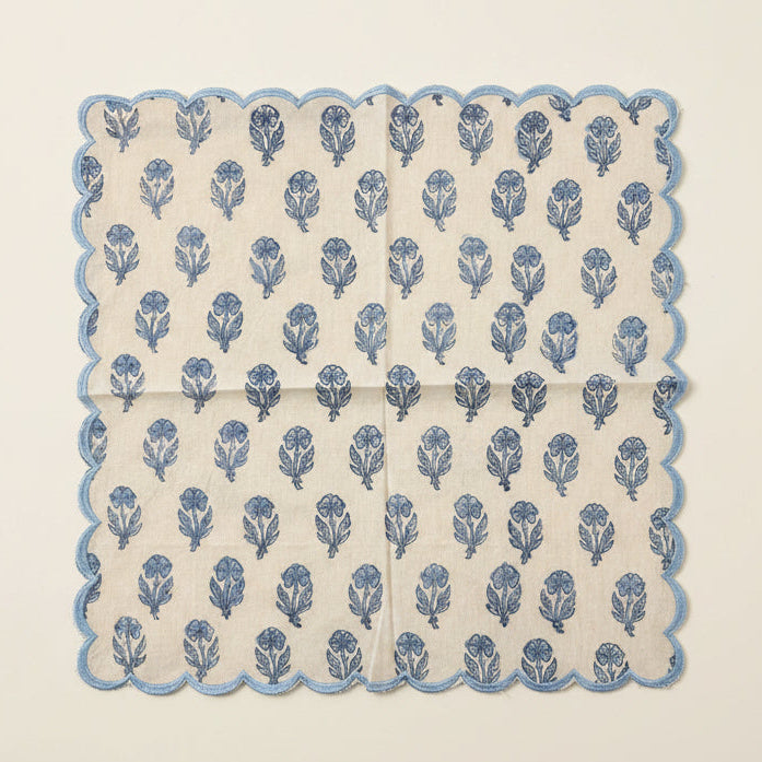 scalloped cotton napkins for festive occasion like diwali