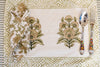 dining set up of hand block printed in cotton mats and napkins