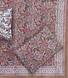 Mocha Hand Block Printed 300TC Percale Cotton Bedsheet